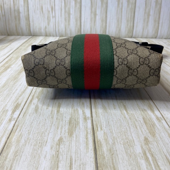 GUCCI GG SUPREME MONOGRAM WEB MESSENGER BAG - Picture 5 of 10